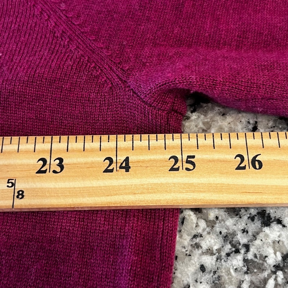 Peter Millar Sweater Mens XXL Plum V-Neck Pullover 100% Merino Wool - Picture 6 of 7